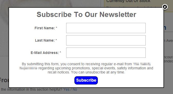 Mailing List Sign-Up Form Requirements | Fivesense Technologies Inc.